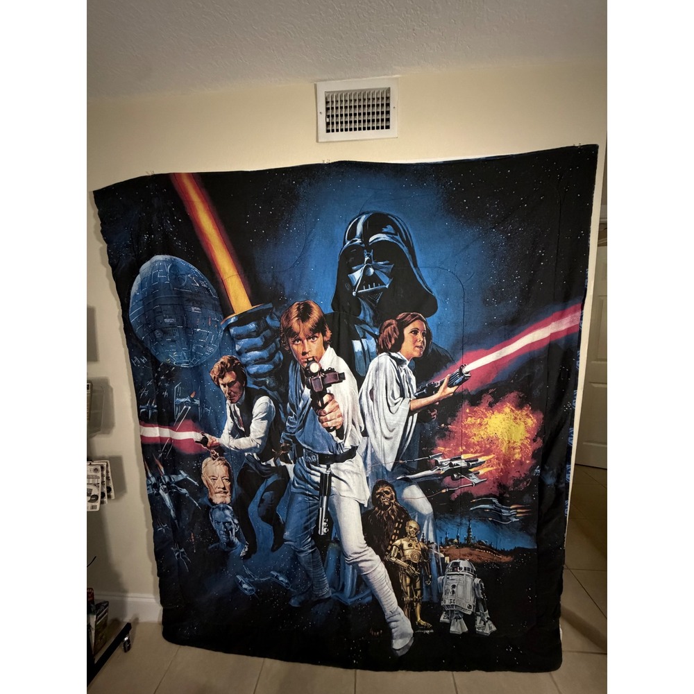 Star Wars A New Hope Tom Chantrell Poster Art Reversible Comforter 72x83 Full